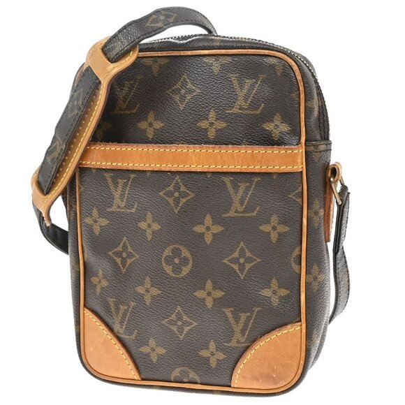 LOUIS VUITTON Danube Shoulder Bag Monogram Leather Brown France - Picture 1 of 14